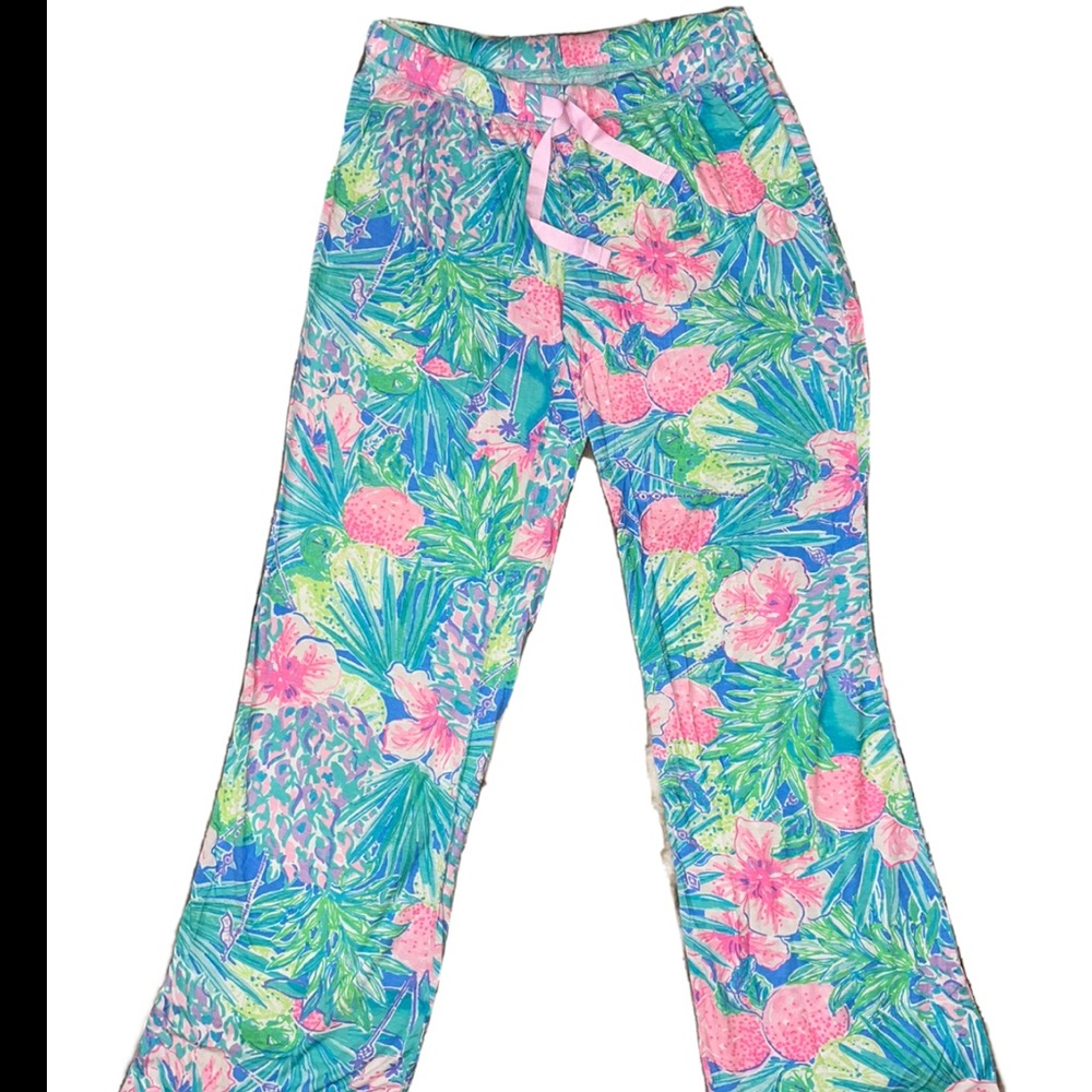 𝅺Lilly Pulitzer PJ, Lounge Pants with Elastic Waist, Drawstring, Small size